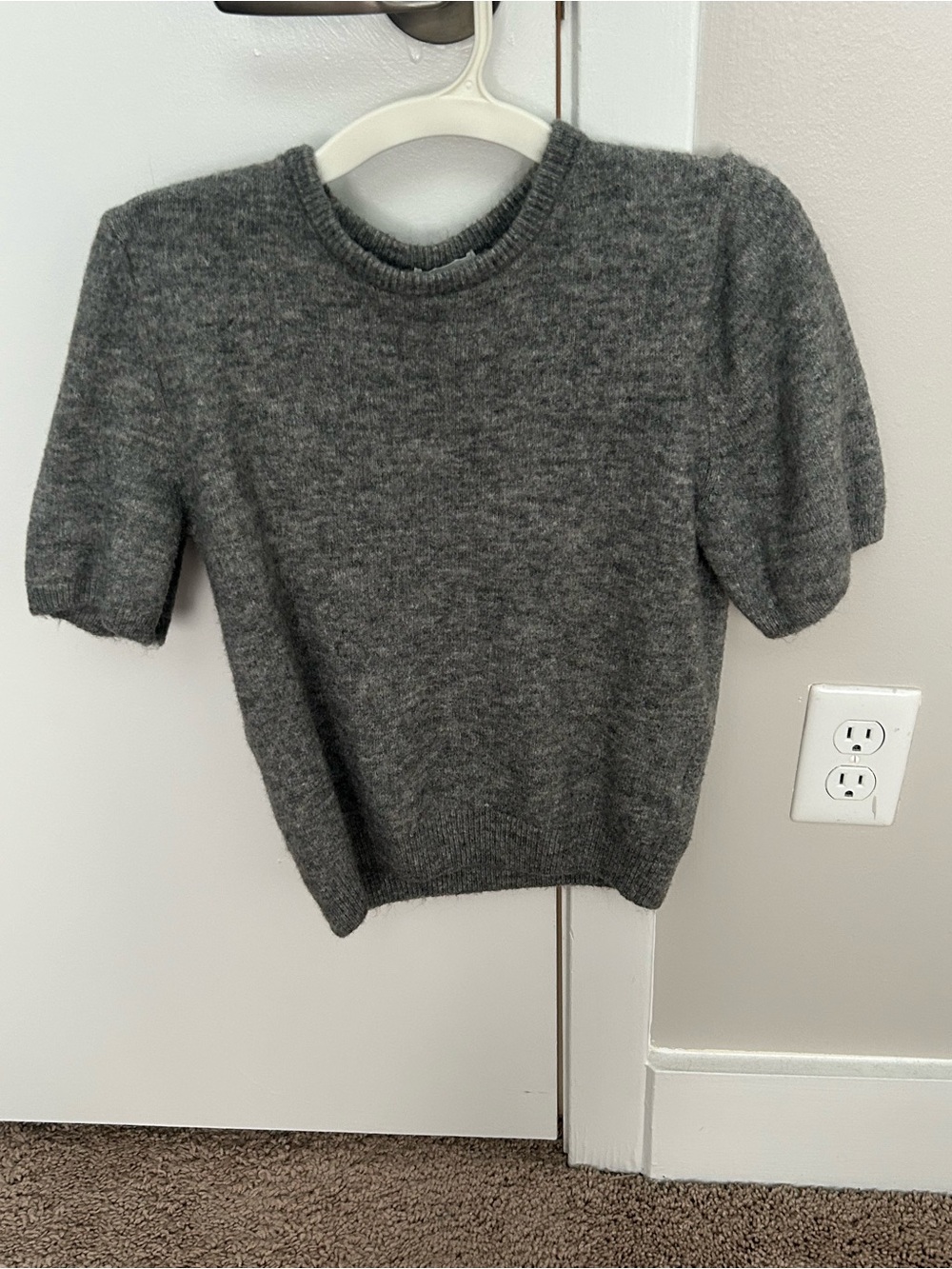 H&M Heather Gray Crewneck Short Sleeve Knit